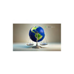 A photorealistic image featuring a globe showcasing North and South America, positioned behind a balanced scale with 'FACT' on the left pan and 'FICTION' on the right pan, representing the concept of distinguishing truth from myths in the lending world.