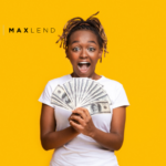 An excited woman is holding a fan of cash, symbolizing the emotional impact on financial decisions and the influence of feelings in money management.